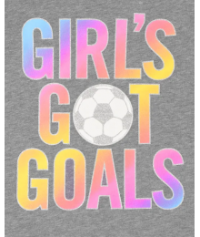 Childrens Place Grey Girls Got Goals Graphic Tee